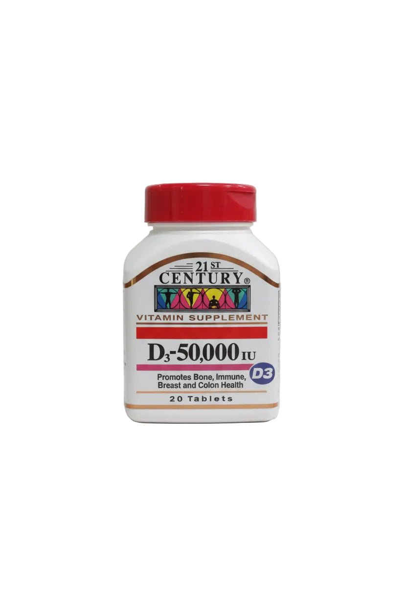 21st Century Vitamin D3 50,000 IU Tablets (20’s)