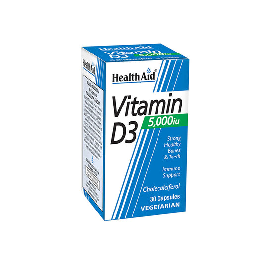 HEALTH AID VITAMIN D 3  5000 IU CAP 30 S