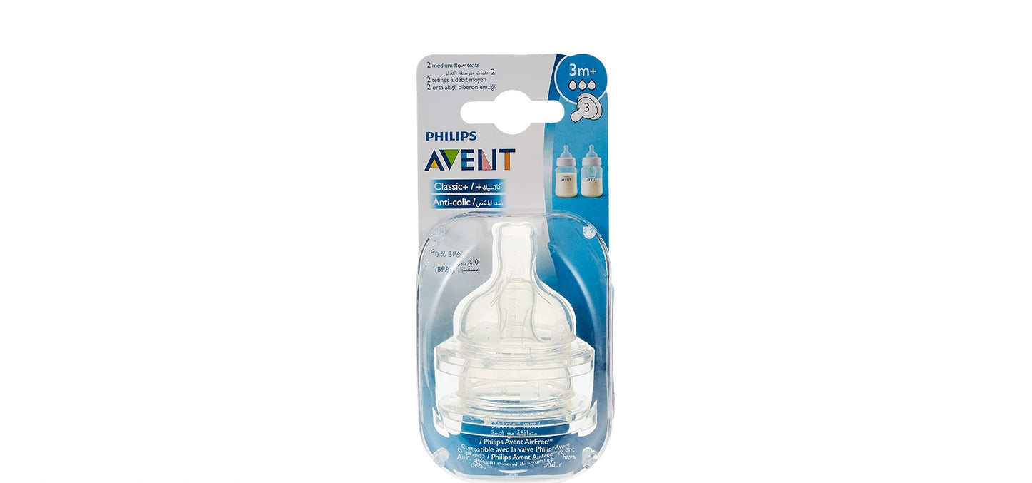 PHILIPS AVENT CLASSIC/CLASSIC PLUS TEATS 3 HOLE X2