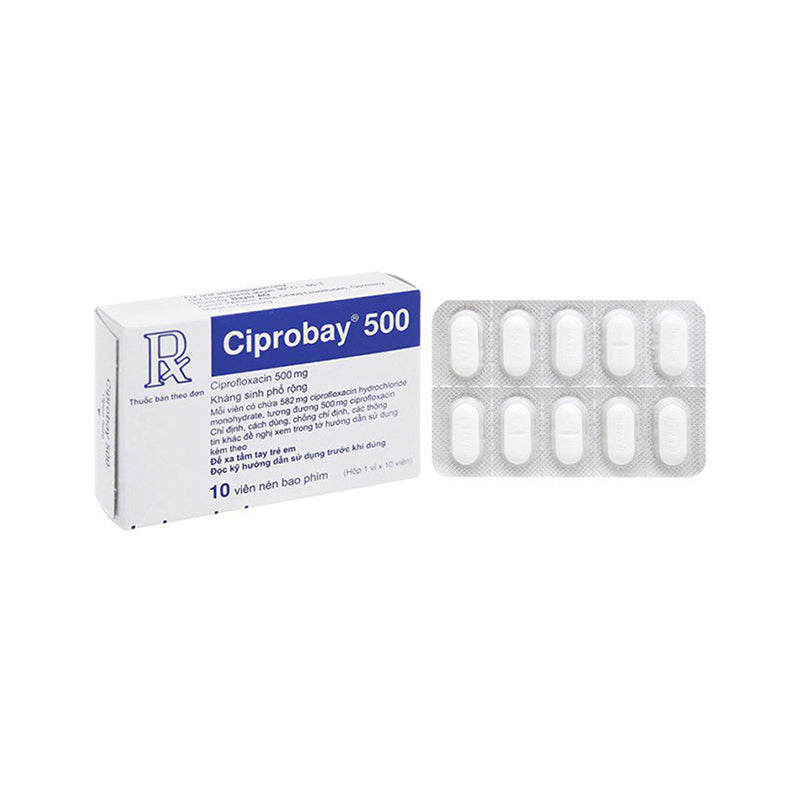 CIPROBAY 500 MG TAB 10 S