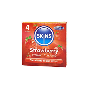Skins Strawberry Flavoured Condoms 4 S