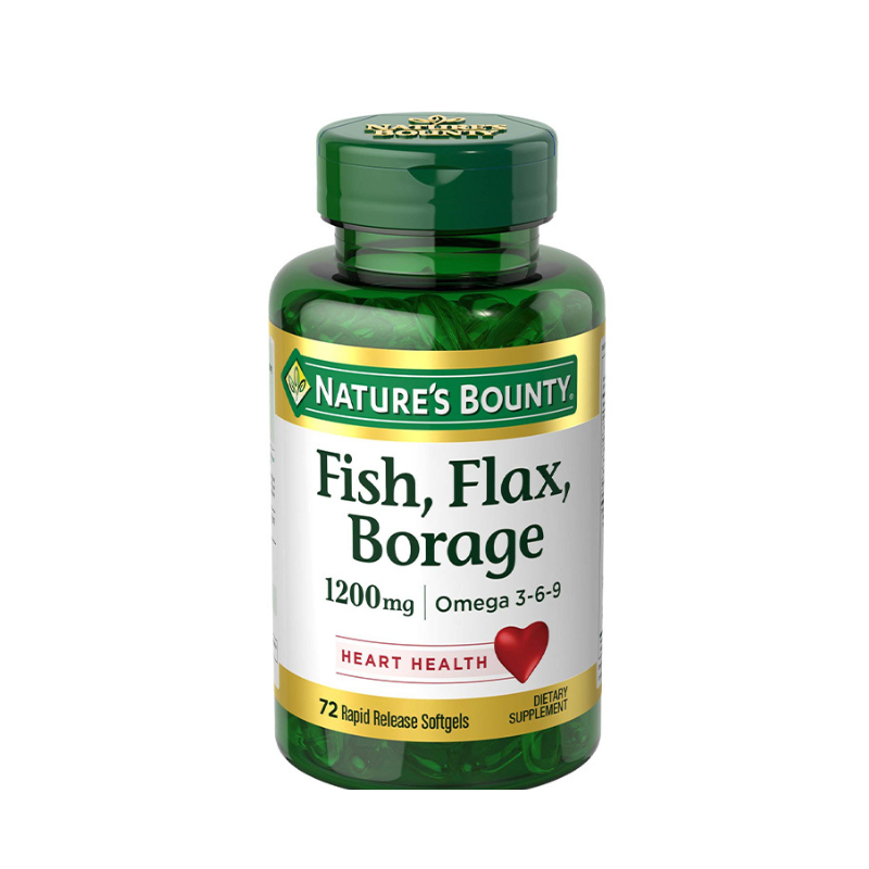 NATURES BOUNTY FISH FLAX BORAGE 1200 MG OMEGA 369
