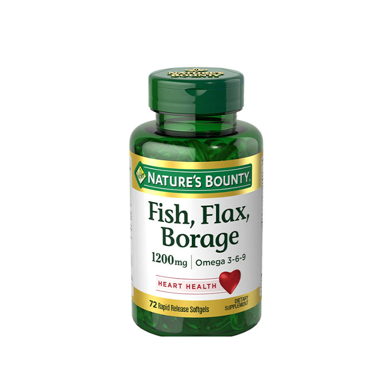 NATURES BOUNTY FISH FLAX BORAGE 1200 MG OMEGA 369