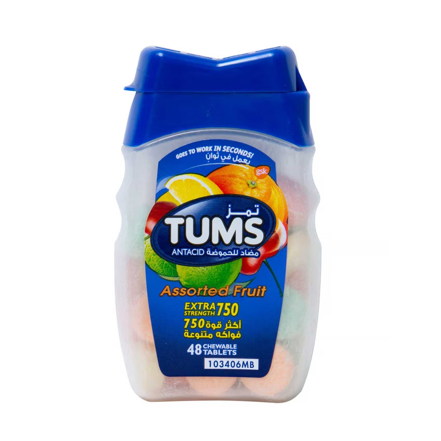 TUMS ASSORTED FRUITS 48 S