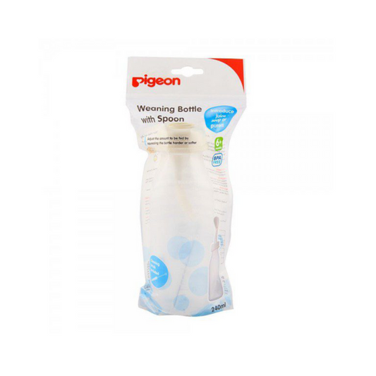 PIGEON WEANING BOTTLE WITH SPOON 240ML