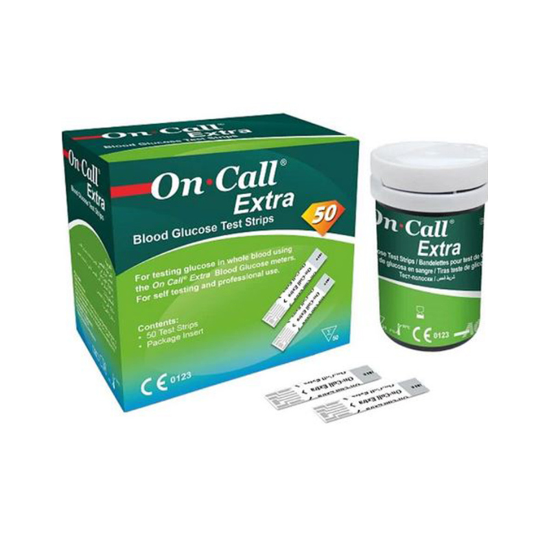 ON CALL EXTRA CE BLOOD GLUCOSE TEST STRIP 50'S