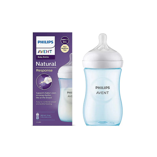 AVENT NATURAL 3.0 RESPONSE FEEDING BOTTLE-BLUE 260 ML SCY903/21
