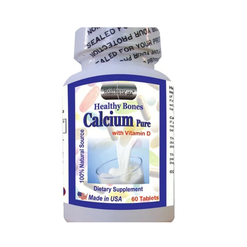 HEALTHWISE USA HEALTHY BONES CALCIUM PURE WITH VIT D 60'S