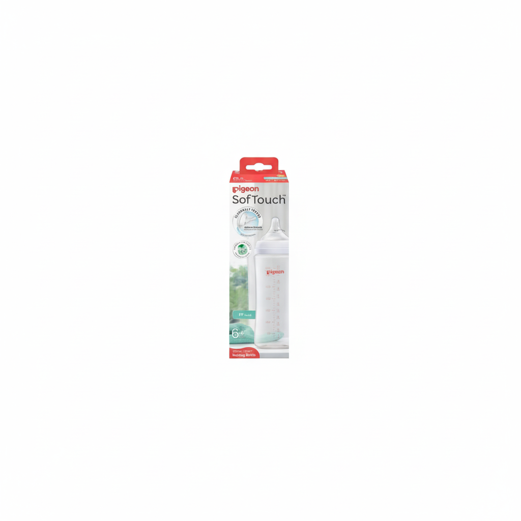 PIGEON SOFTOUCH WN 3 NURSING BOTTLE PLASTIC 330ML 6+ MONTHS A81226
