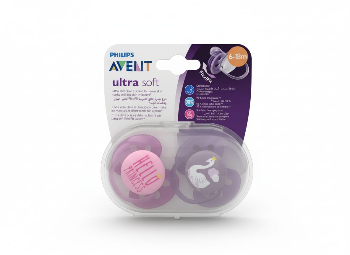 PHILIPS AVENT STHR SIL SOFT 6-18M GIRL DECO X2
