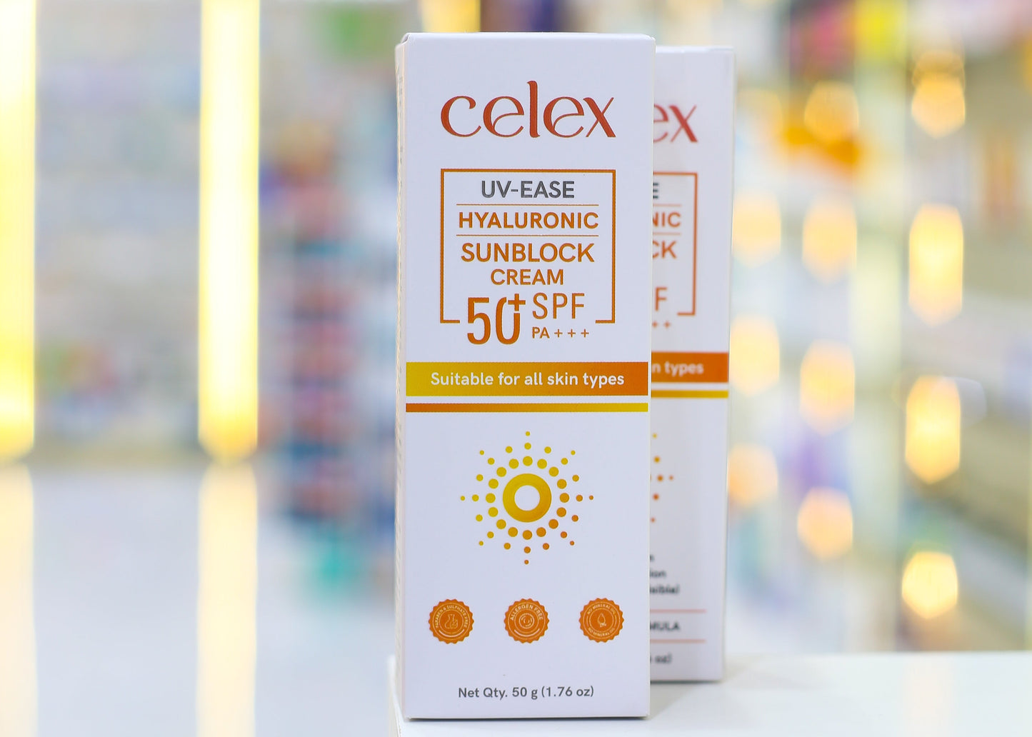 Celex UV-Ease Hyaluronic Sunblock Cream 50+ SPF