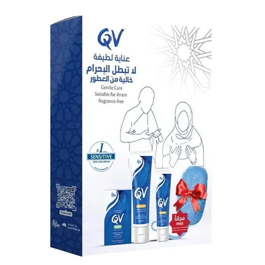 (QV IHRAM KIT)QV GENERAL WASH90G,SHAMPOO 95G , CREAM 100C & CREAM 50C