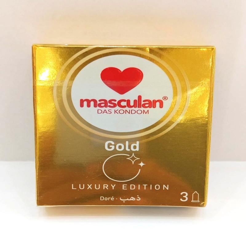 Masculan - Condom Gold - 3 Pc – Online Pharmacy Qatar Truth Care