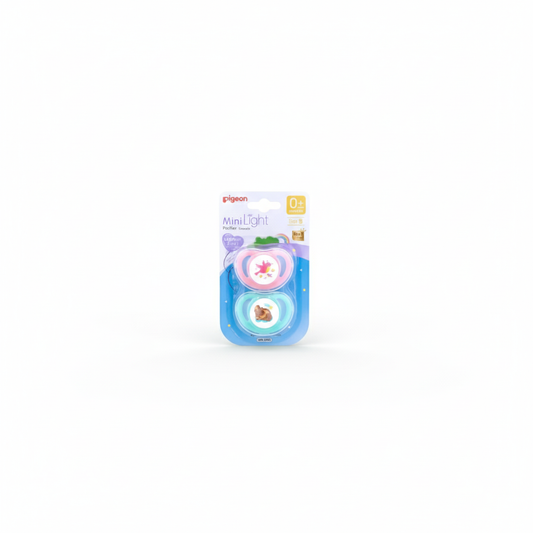 PIGEON MINILIGHT PACIFIER 0+ S DOUBLE DINO EGG+SQUIRREL -79912