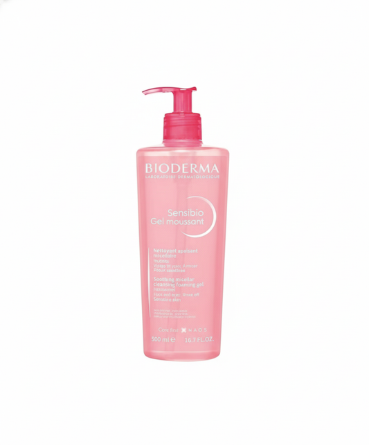 BIODERMA SENSIBIO GEL MOUSSANT 500ML-PINK BOTTLE