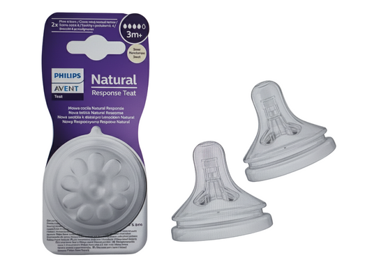 PHILIPS AVENT NATURAL 3.0 FEEDING TEATS 3 M X2
