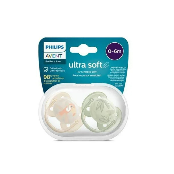 Philips Avent Ultra Soft Pacifier 0‑6 months (Boy, 2 pcs) SCF091/07