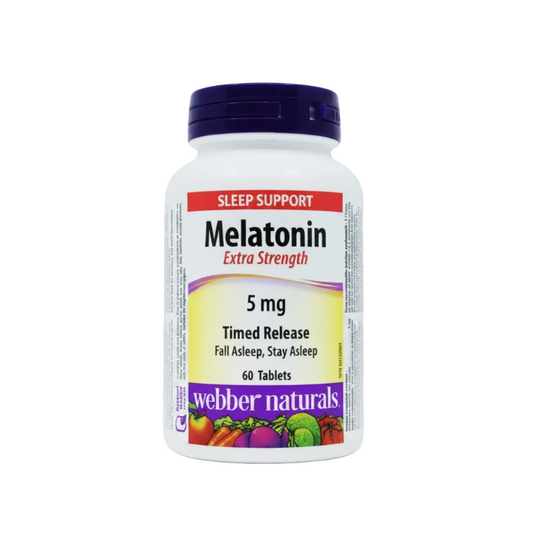 WEBBER NATURALS MELATONIN 5MG TIMED RELEASE TAB 60S