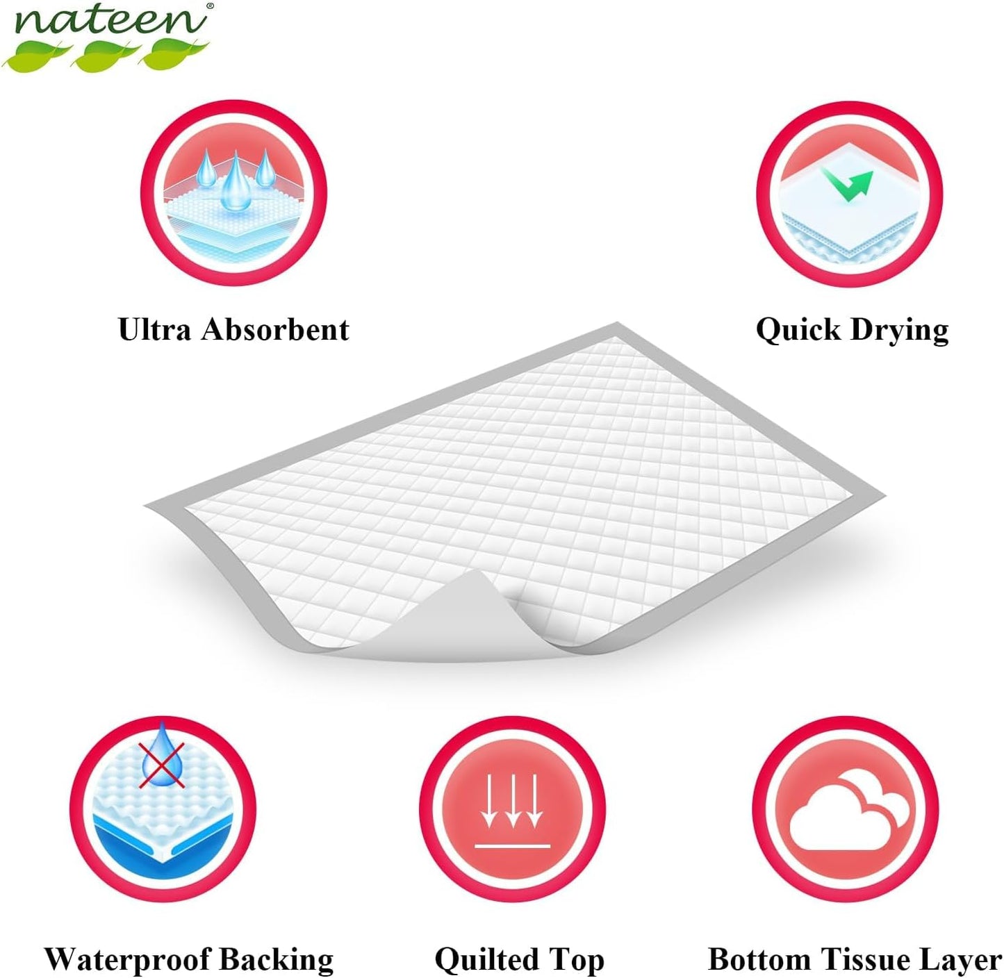 فوط صحية ناتيين 60*90، 10 مقاس صغير