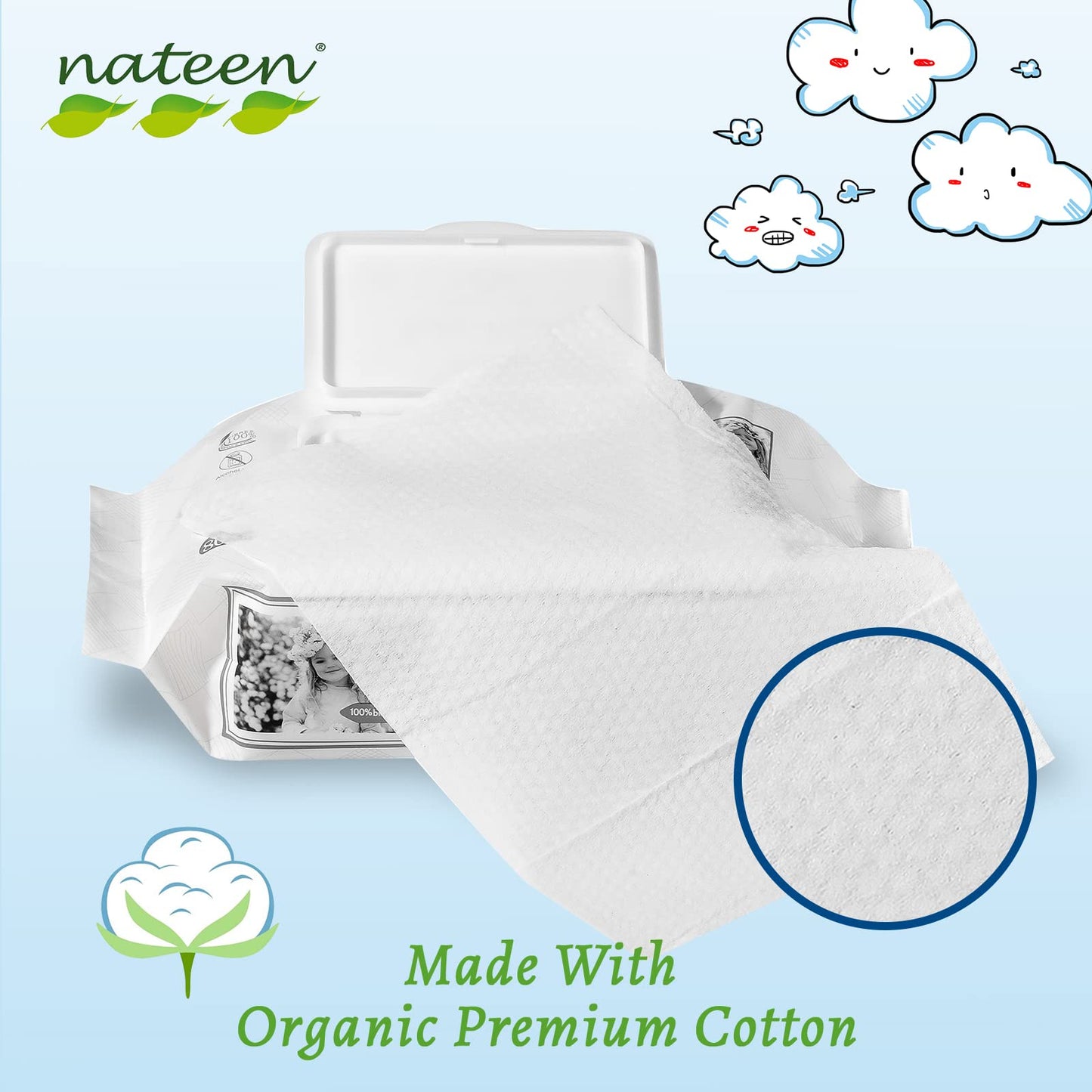 مناديل ناتيين للأطفال 80 منديل صغير