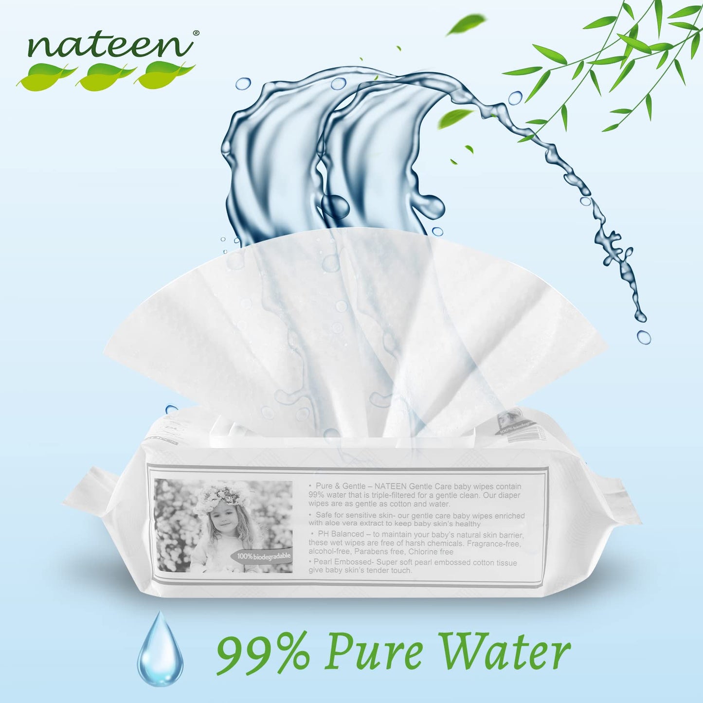 مناديل ناتيين للأطفال 80 منديل صغير