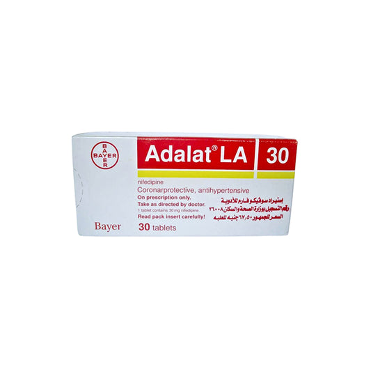 ADALAT LA 30 MG TAB 30 S