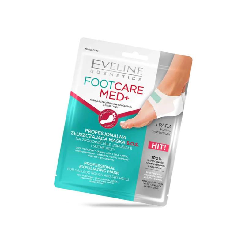 EVELINE FOOT CARE MED+PROF EXFOLIATING MASK 1S