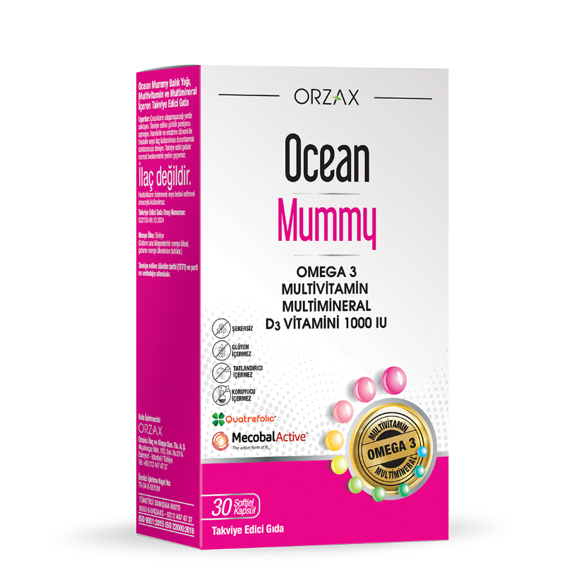 Ocean Mummy 30 Softgel Capsules – Omega-3 + Multivitamin + Multimineral Supplement
