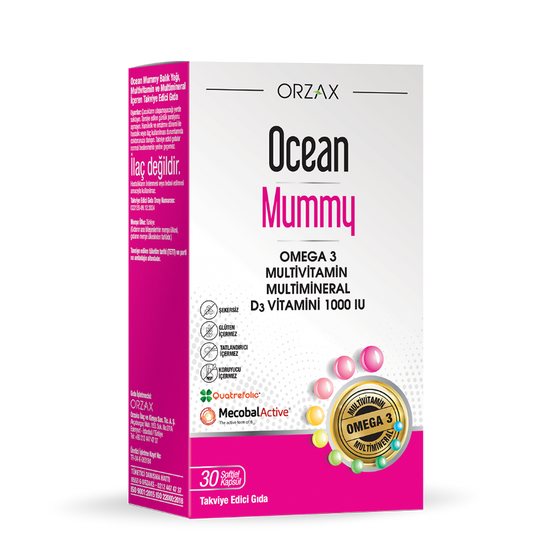 Ocean Mummy 30 Softgel Capsules – Omega-3 + Multivitamin + Multimineral Supplement