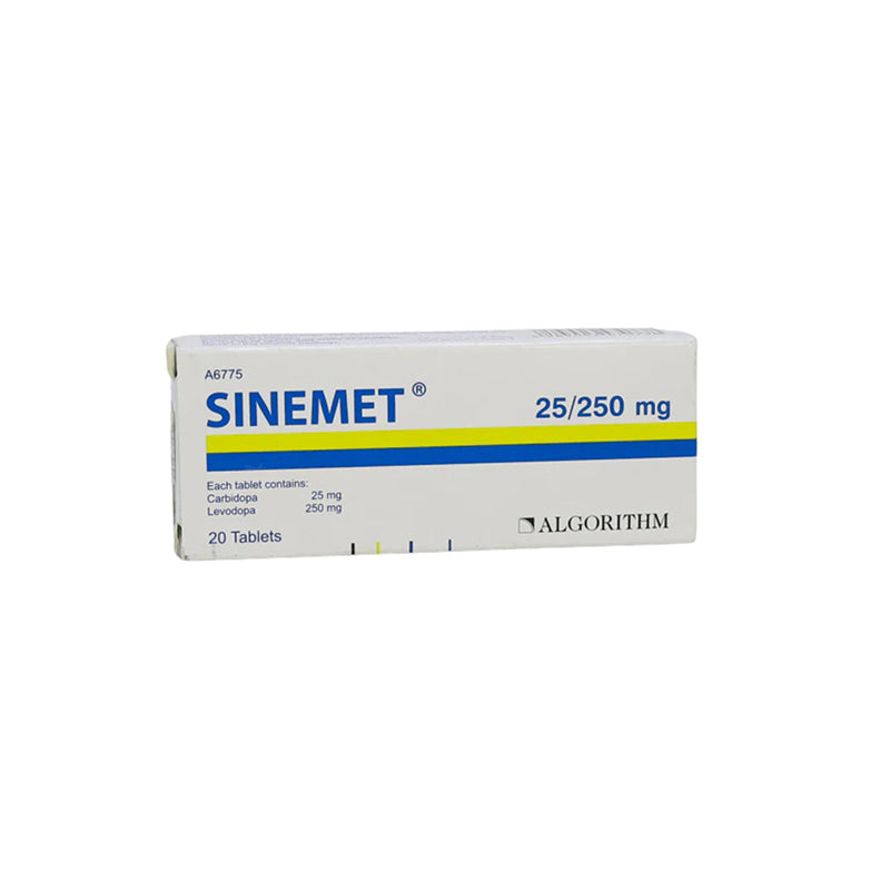 SINEMET 25/250 MG TAB 20 S