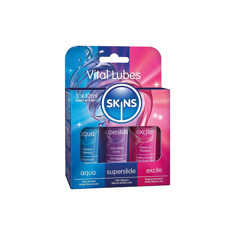 SKINS VITAL LUBRICANT 3*12ML (AQUA+SUPERSLIDE+EXCITE)