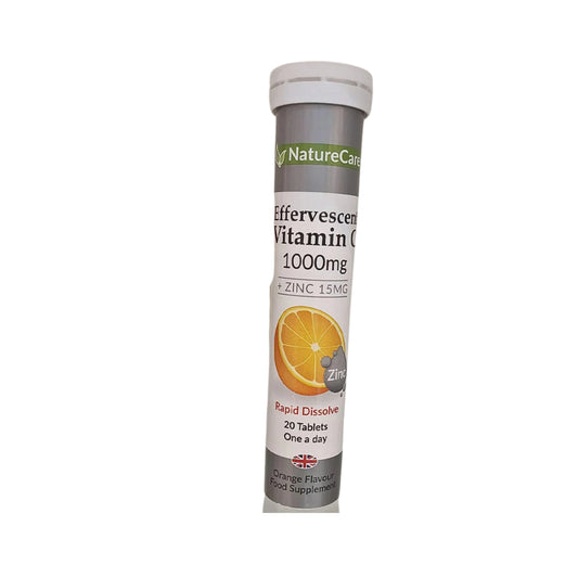 Nature Care Vitamin C 100mg+zinc 15mg Effervescent Tab 20's
