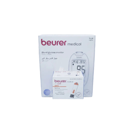 جهاز قياس السكر Beurer GL44 C/F + 50 شريطًا