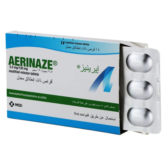 Aerinase 2.5 mg/120 mg – 14 Tablets
