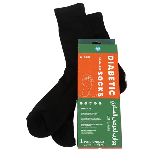 D-Toe diabetic foot socks black - M