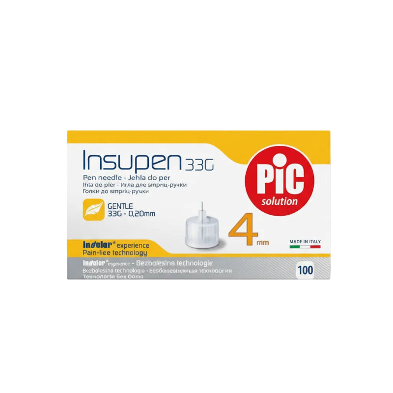 Pic Insupen pen needles 33G*4MM 100'S